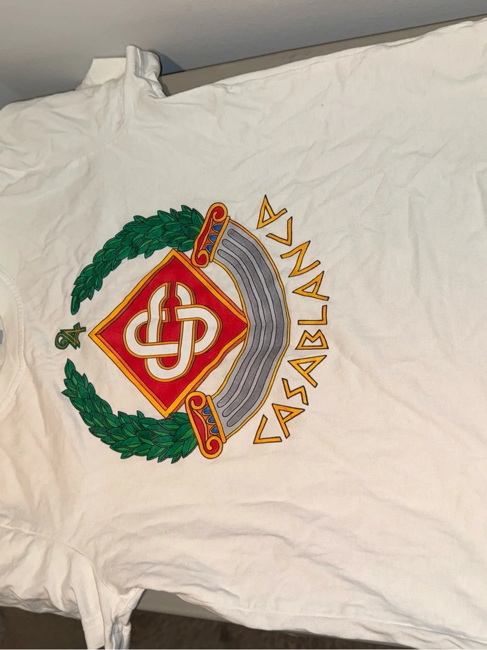 Casablanca White Short Sleeve Logo Tee - Picture 2 of 3
